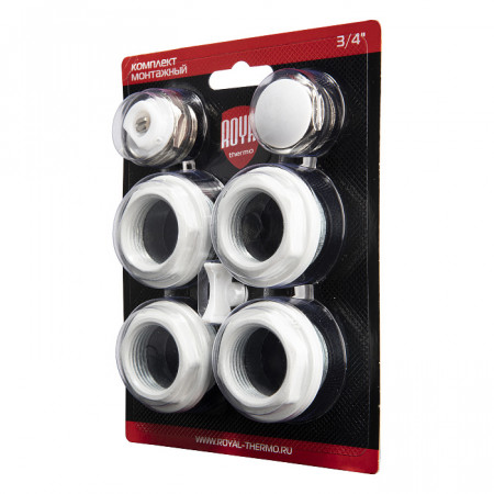 Комплект монтажный Royal Thermo 1”х 3/4" белый RT3/4W Royal Thermo