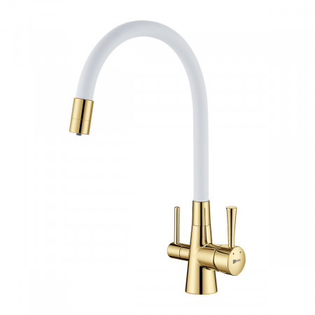Смеситель Lemark Comfort LM3075G-White для кухни с подключением к фильтру с питьевой водой LM3075G-White Lemark