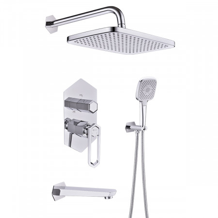 Смеситель Lemark Prizma LM3922C для ванны и душа, встраиваемый LM3922C Lemark