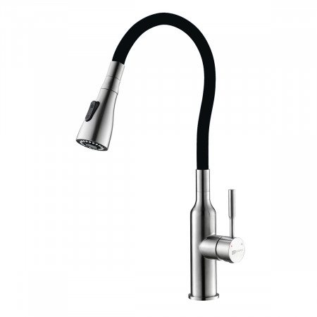 Смеситель Lemark Expert LM5082S-Black для кухни с гибким изливом LM5082S-Black Lemark