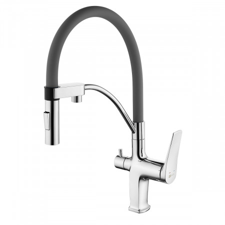 Смеситель Lemark Comfort LM3074C-Gray для кухни с подключением к фильтру с питьевой водой LM3074C-Gray Lemark
