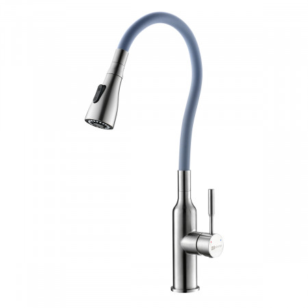 Смеситель Lemark Expert LM5082S-Gray для кухни с гибким изливом LM5082S-Gray Lemark