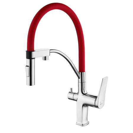 Смеситель Lemark Comfort LM3074C-Red для кухни с подключением к фильтру с питьевой водой LM3074C-Red Lemark