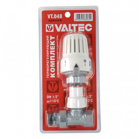 Клапан с термостатической головкой для рад. прямой 1/2" VT.048.N.04 VALTEC