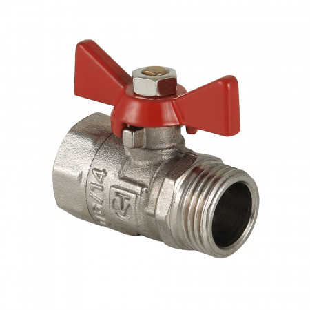 Кран шар. COMPACT, рукоятка бабочка 1/2" вн.-нар. VT.093.N.04 VALTEC