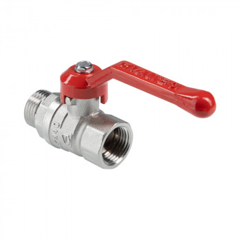 Кран шаровой СТАНДАРТ, никель, длинная рукоятка 1", вн.-нар. PN40 (ГОСТ) VT.121.N.06