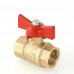 Кран шар. СТАНДАРТ, рукоятка бабочка 3/4", вн.-вн. VT.122.G.05 VALTEC