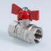 Кран шаровой СТАНДАРТ, никель, рукоятка бабочка 1/2", вн.-вн. PN40 (ГОСТ) VT.122.N.04 VALTEC