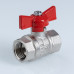 Кран шаровой СТАНДАРТ, никель, рукоятка бабочка 1/2", вн.-вн. PN40 (ГОСТ) VT.122.N.04 VALTEC