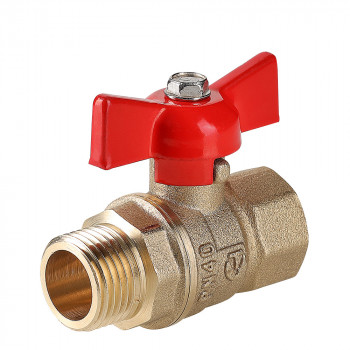 Кран шар. СТАНДАРТ, рукоятка бабочка 1/2", вн.-нар. (PN40) VT.123.GN.04