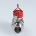 Кран шаровой СТАНДАРТ, никель, рукоятка бабочка 3/4", вн.-нар. PN40 (ГОСТ) VT.123.N.05 VALTEC
