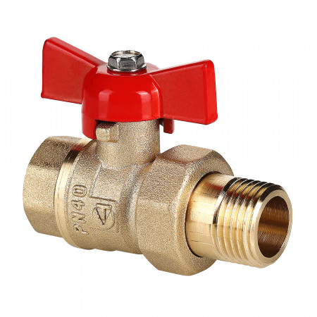 Кран шар. СТАНДАРТ с полусгоном 1/2", вн.-нар. (PN40) VT.127.GN.04 VALTEC