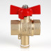 Кран шар. СТАНДАРТ для подключения датчика температуры, рукоятка бабочка, 1/2", вн.-вн. (PN40) VT.128.GN.04 VALTEC