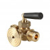 Кран для манометра трехходовой с фланцем 1/2" VT.1808.RG.04 VALTEC