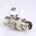 Кран шар. BASE с полусгоном 1/2" вн.-нар. белая рукоятка VT.227.NW.04 VALTEC