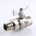 Кран шар. BASE с полусгоном 1/2" вн.-нар. белая рукоятка VT.227.NW.04 VALTEC