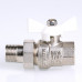Кран шар. BASE с полусгоном 1/2" вн.-нар. белая рукоятка VT.227.NW.04 VALTEC