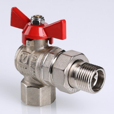 Кран шар. BASE угловой с полусгоном 1" вн.-нар. VT.228.N.06 VALTEC