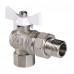 Кран шар. BASE угловой с полусгоном 1/2" вн.-нар. белая рукоятка VT.228.NW.04 VALTEC