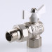 Кран шар. BASE угловой с полусгоном 1/2" вн.-нар. белая рукоятка VT.228.NW.04 VALTEC