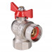 Кран шар. BASE угловой с накидной гайкой 1/2" вн.-вн. (короткий) VT.266.NS.0404 VALTEC