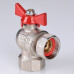Кран шар. BASE угловой с накидной гайкой 1/2" вн.-вн. (короткий) VT.266.NS.0404 VALTEC