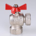 Кран шар. BASE угловой с накидной гайкой 1/2" вн.-вн. (короткий) VT.266.NS.0404 VALTEC