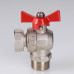 Кран шар. BASE угловой с накидной гайкой 1/2" вн.-нар. (короткий) VT.267.NS.0404 VALTEC