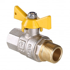 Кран шар. газ. VALGAS, рукоятка бабочка 1/2" вн.-нар. VT.278.N.04