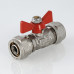 Кран шар. под обжим, рукоятка бабочка 16 VT.343.N.1616 VALTEC