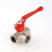 Кран шар. трехходовой, тип L 1/2" вн.-вн.-вн. VT.360.N.04 VALTEC