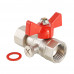 Кран шаровой для подключения  манометра, 1/2"вн. -1/2"вн. VT.807.N.0404 VALTEC