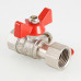 Кран шаровой для подключения  манометра, 1/2"вн. -1/2"вн. VT.807.N.0404 VALTEC