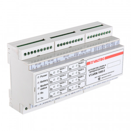 Концентратор общедомовой(GSM/GPRS, Ethernet, RS232, RS485 3шт, 2 импульсных входа, 2 аналоговых(4-20 VT.ARM.1000.0 VALTEC