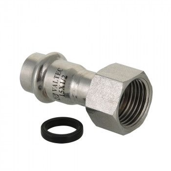 Соединитель с накидной гайкой нерж. сталь 12х1/2" VTi.908.I.001204