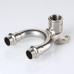Водорозетка проходная нерж. сталь 15х1/2" VTi.954.DI.150415 VALTEC