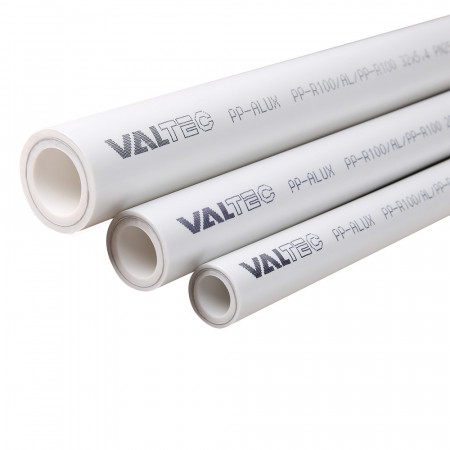 ТРУБА PP- ALUX, арм. алюминием, PN 25, 20 MM (белый, по 2м) VTp.700.AL25.20.02 VALTEC
